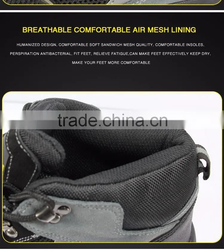 black genuine leather steel toe& midsole low cut safety shoe manufacturer safety shoes