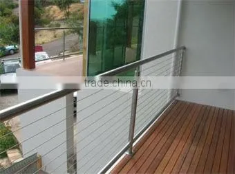 Brushed polished steel cable wire fittings for steel structure balustrades