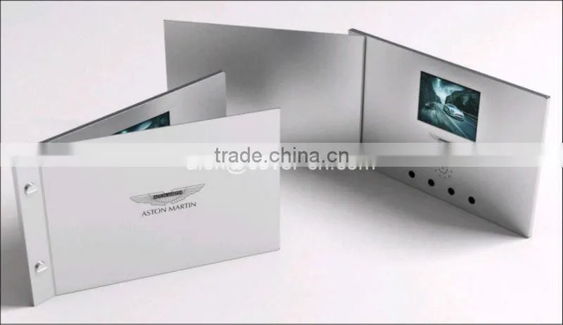 7' wedding video greeting card/chrismas video brochure card/video booklet for celebration