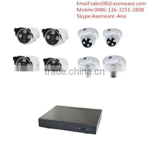 8ch hd vision cctv dvr 4 pcs 800tvl indoor outdoor low cost