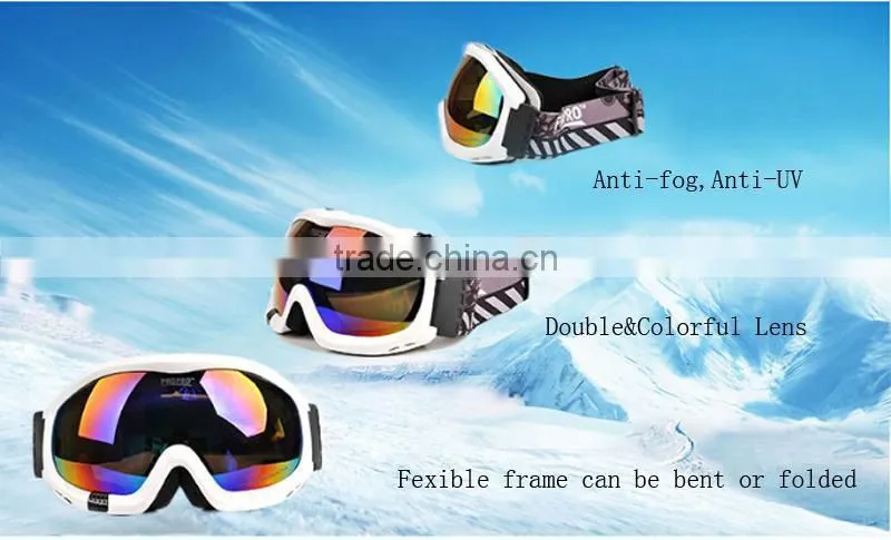 Doule Lens Snow goggles Snowmobile Snowboard Skate Ski Goggles With Big Spherical