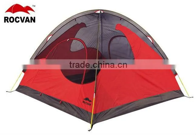 double layer 2 door 3 person high quality traveling camping china polyester outdoor tent facotry