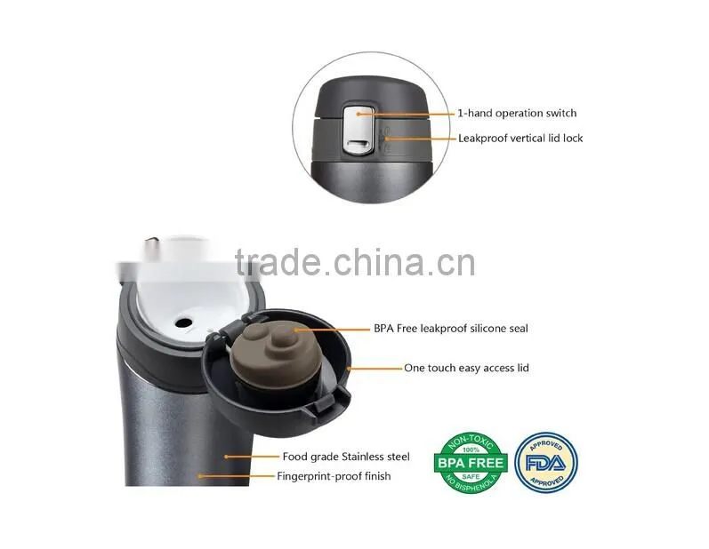 fashionable wholesales stainless steel thermos straw bottle