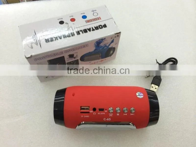 2016 high quality 3D sound effect portable outdoor bluetooth speaker with line in/hands free call, can do custom logo printing