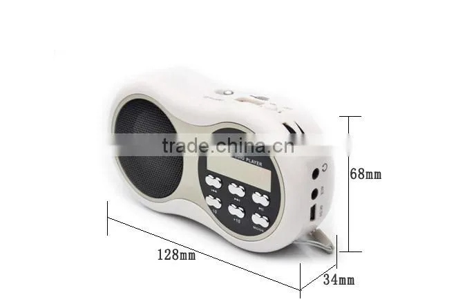 Robot-168 portable card speaker, speaker with TF/Micro SD card/USB disks,fm radio