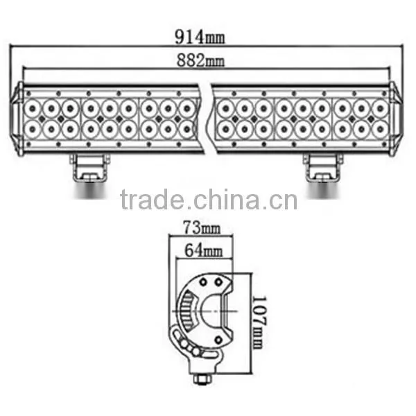 Aurora led light bar 234W 37 inch high power led light for truck