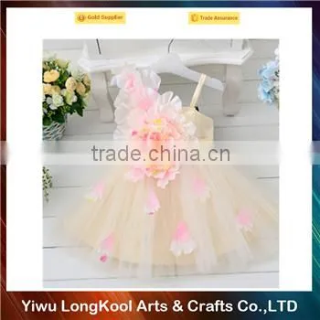 New arrival hot sale new model big flower 3 year old girl dress