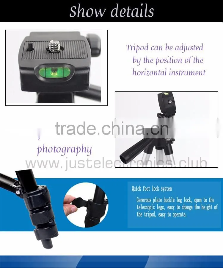 Shenzhen Factory Professional Tripod Camera Stand Aluminum