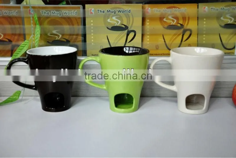 solid color promotion chocolate fondue mug set