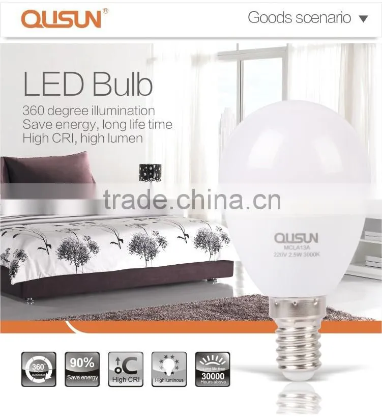 2.5W led bulb lamp for sale e14 led light