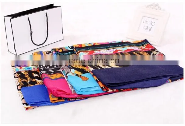 Fashionable Scarf with Unique Pattern,Women Voile shawl print Cotton scarf