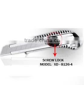 tool cutter Auto Retractable Safety 18mm Snap Off Blade Aluminium Alloy Screw-lock utility knife