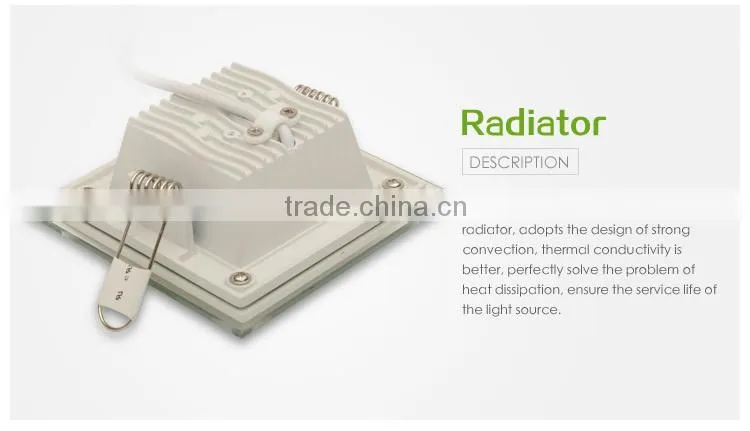 12W round led panel light with glass panel