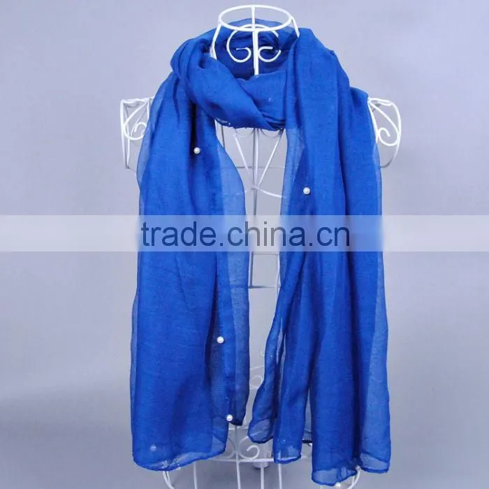 Pearl Fashion 100% Viscose Women Scarf Voile Scarves 180*90 Pashmina Muslim scarf