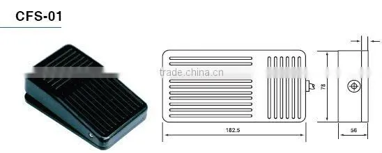 New plastic aluminum foot switch