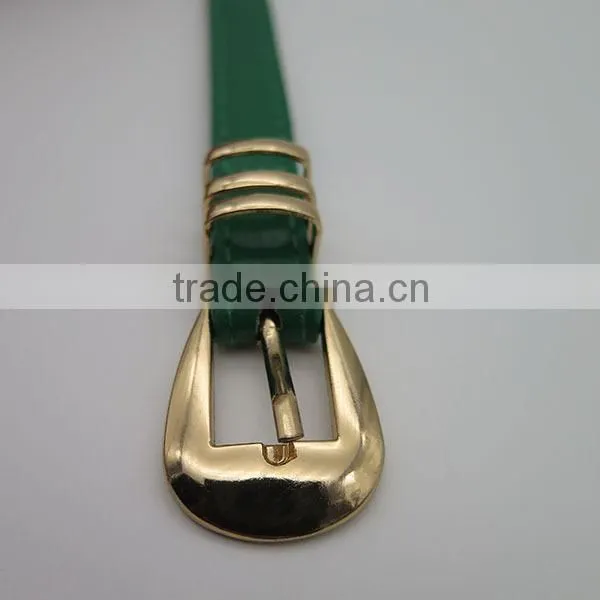 Fashion style thin green skinny belt for women