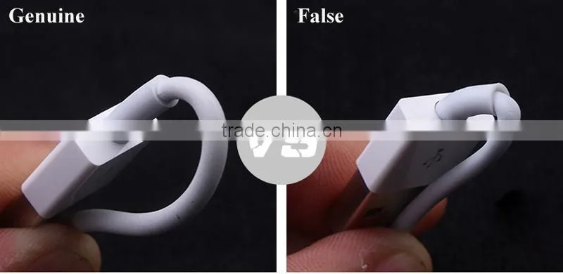 2015 China supplier 1m pink MFi phone6 charging data cable