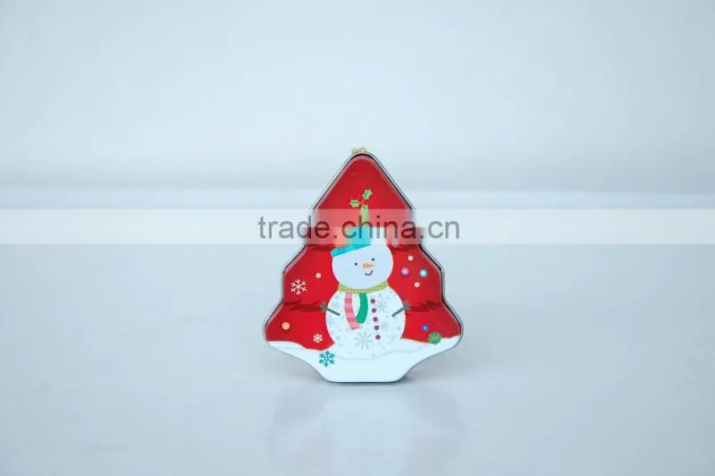 Tree shaped tin box gift tin box Christmas gift tin box