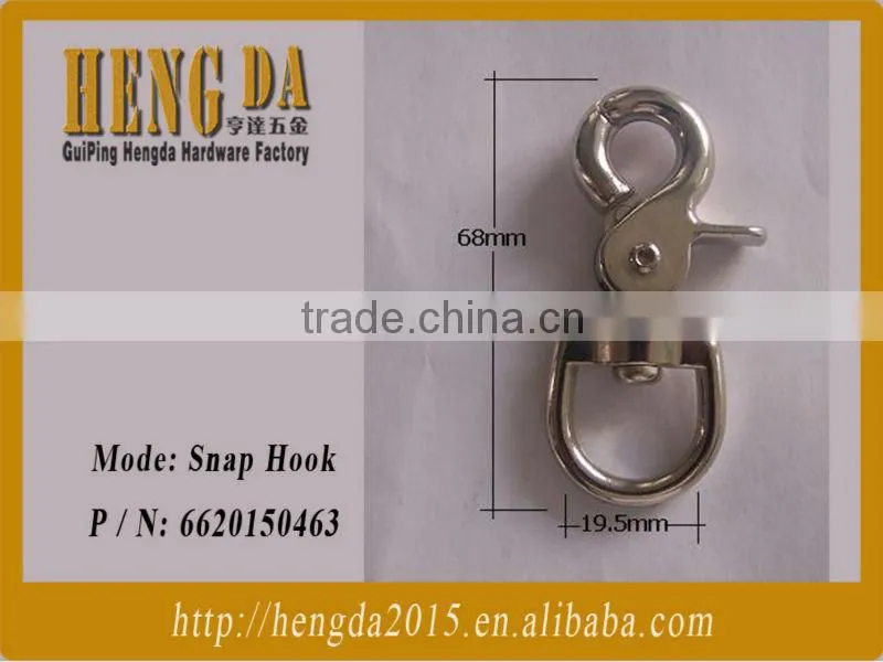 Silver fashion lady handbag snap bag hook