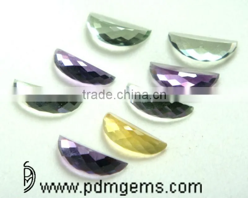 Multi Gemstones Watermelon Slice Cut Faceted Lot For Diamond Jewellery From Manufacturer