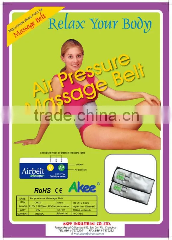 Slimming Infrared virbration air pressure massage belt Infrared massage belt