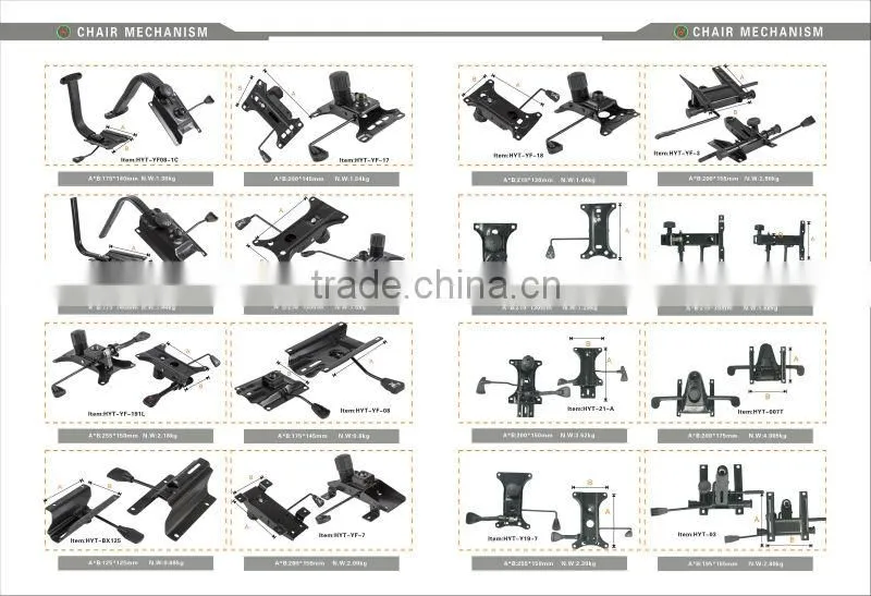 bw hot selling products chair mechanism swivel chair parts