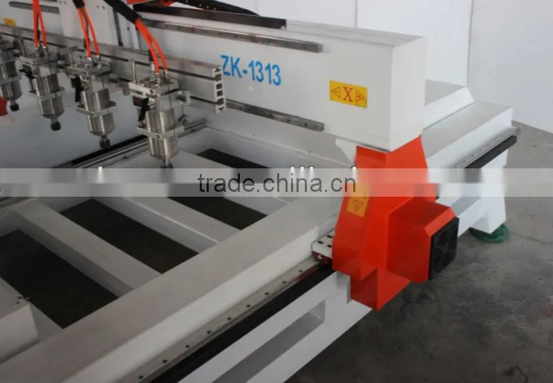 4 Spindles 4 Axis Wood CNC Router With Moving Table Original 4 Axis NcStudio Controlling 1300*130mm ZK-1313-4