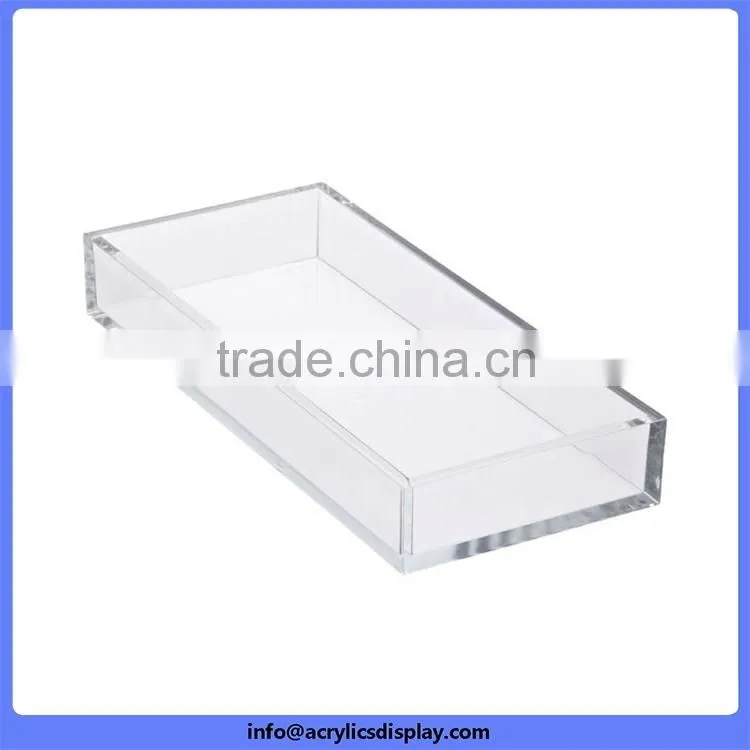 Bottom price First Grade black rectangular acrylic trays