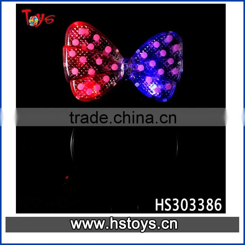 Nice kid bowknot hairpin plastic light led toy