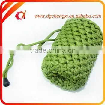 colourful 550 paracord can coozie