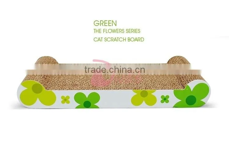 Eco-friendly Cat Toys Corrugated Paper Board Sunflower Cat Scratch Board
