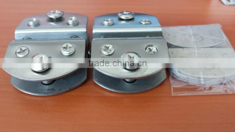 HJ-063 Hot sale 8cm semicircle single quality glass cabinet hinge /Stainless steel singleglass cabinet hinge/Quality glass hinge