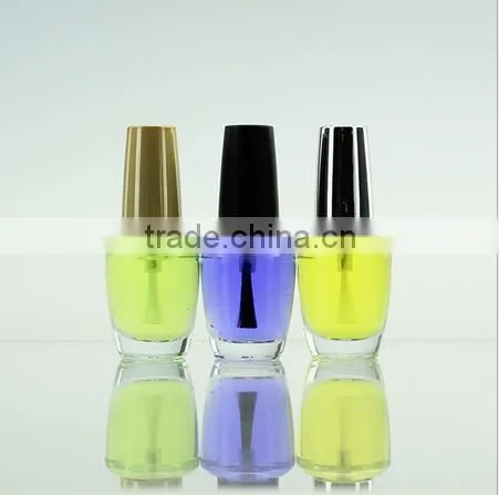 1/2OZ glass Nail Polish Refillable glass Bottles with cap and Brusher factory