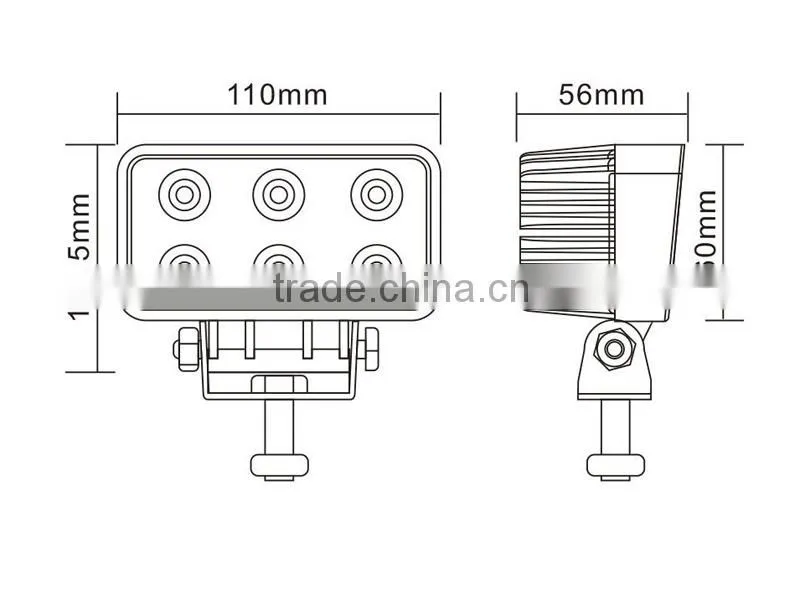 Spot/Flood Beam Car C ree Led Work Light Auto 18w Led Offroad Driving Light Truck Tractor 4x4 For Jeep Led Work Lamp