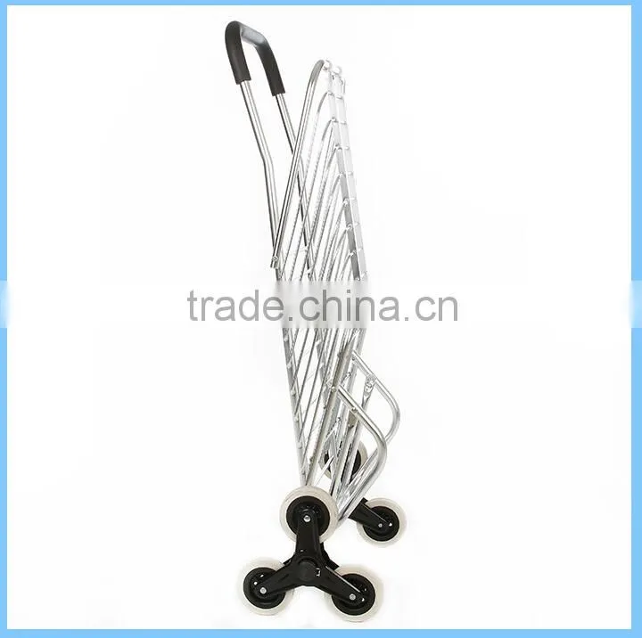 Foldable Wire Mech Shopping Cart RH-FC04 For Aluminum Foldable Stair Climb Shopping Trolley