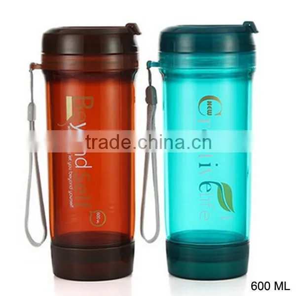 21oz Water Bottles Drinkware Type and CE / EU Certification double wall Plastic sport water bottle with fruit infuser