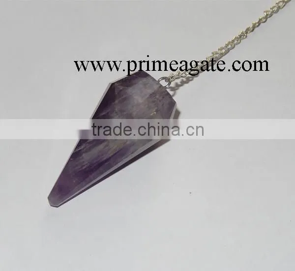 Amethyst Facetted Pendulums