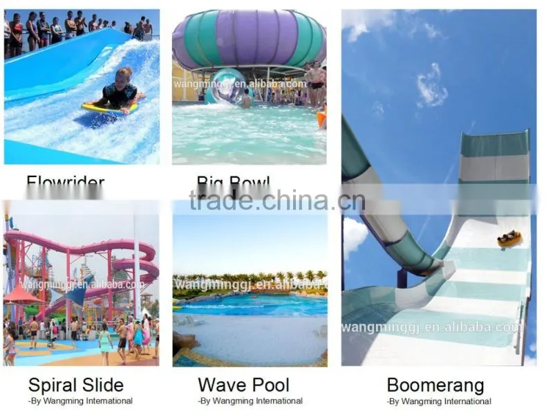 2015- 2016 Water Play Equipment Fiberglass Water Slide Tubes Fiberglass Pool Double Slides