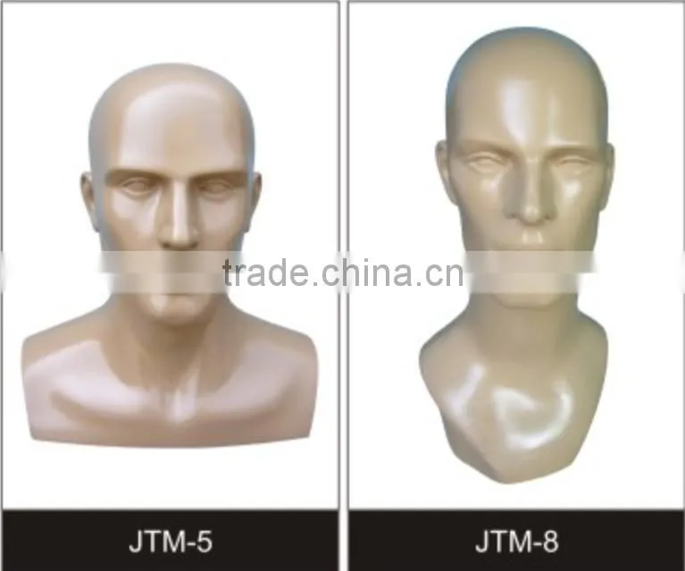 Fashion Fiberglass Realstic Hat Display Mannequin Heads