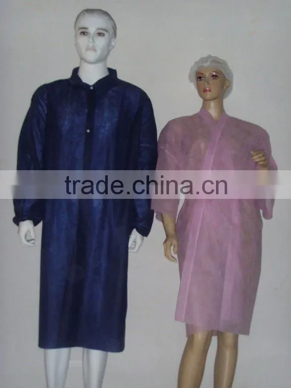Disposable nonwoven hospital mens surgical lab coat