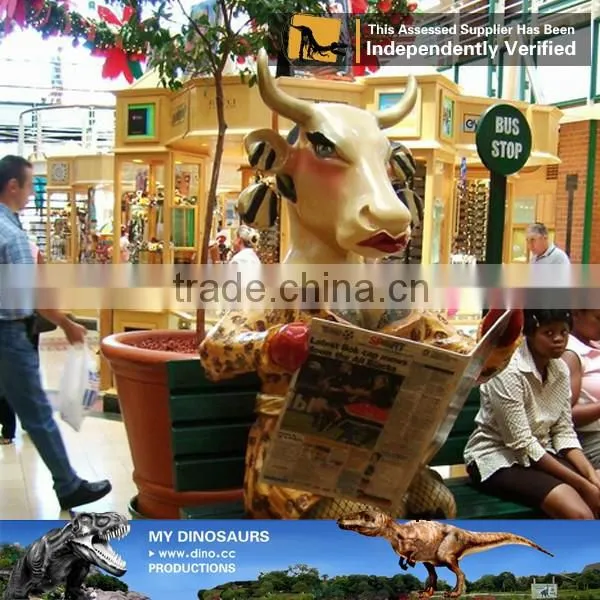 My Dino-C044 High Simulation Animal Model Outdoor Decoration Cows