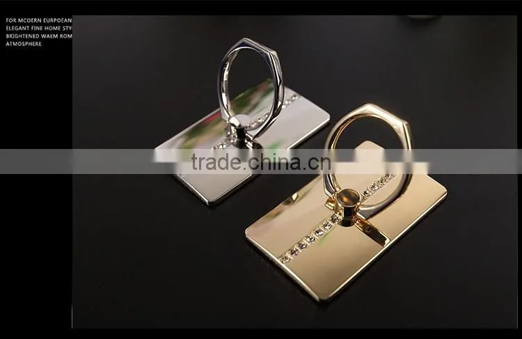 Crystal Rhinestone Ring Holder Bling Diamond Finger Phone Support, Universal Metal Cell Phone Holder Stand Support Car Holder