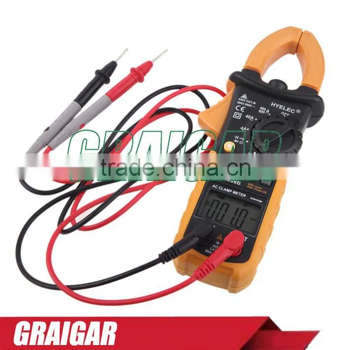 HYELEC MS2008B Professional Digital AC Clamp Meter 4000 Counts w/ Back light multimeter Tester Electrical Multimetro