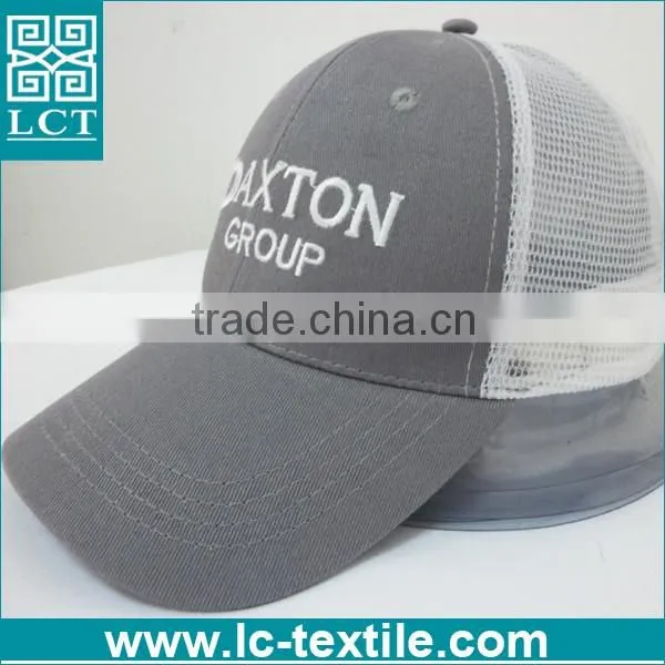 LCTN1854 cotton flat bill mesh cheap trucker hat for wholesale