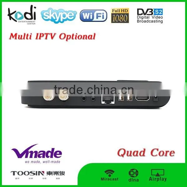 factory direct best price DVB S2 Android TV BOX Hybrid OTT satellite android smart tv receiver