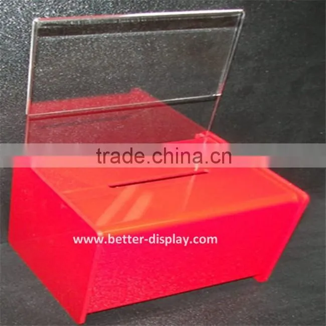 wholesale acrylic charity buckets