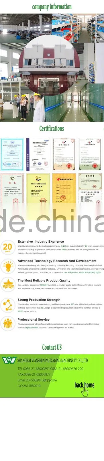 2016 Shanghai High speed WS 400 Automatic Transparent Film Packaging Machine from Shanghai China