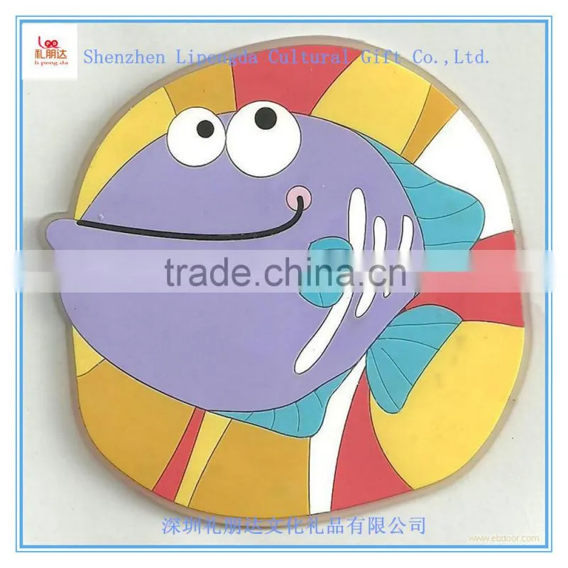 Customized style promotional fashion eco-friendly silicone tea cup mat,soft pvc rubber injection cup coaster