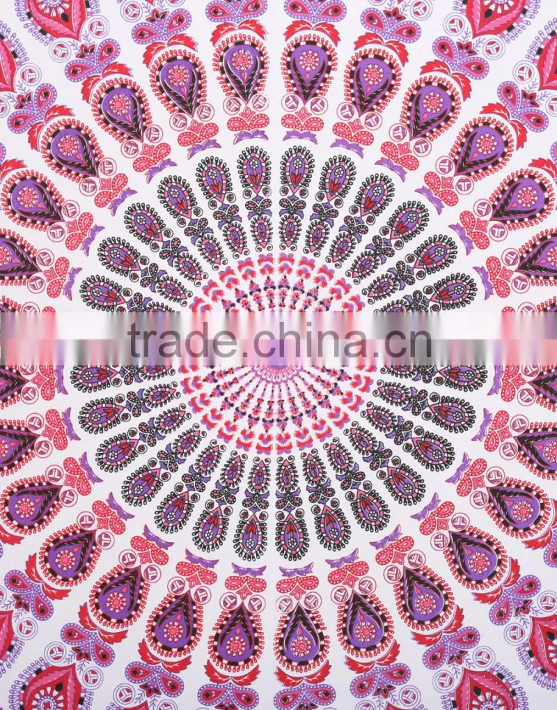Wall Hanging Hippie Mandala Tapestry Fabric Handmade Printed Tapestry Manufacturer In India