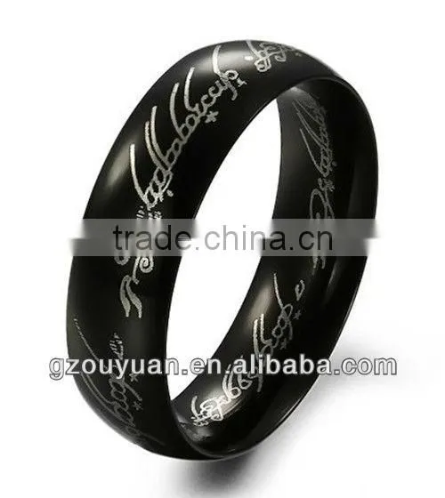 8MM Black Tungsten Wedding Band Ring Laser Etched Cross and Thorn Design Sizes 4 to16